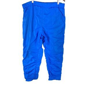 Vtg 80s 90s Patagonia Fleece Lined Full Side Zip Snow Pants XL Blue Made In USA‎